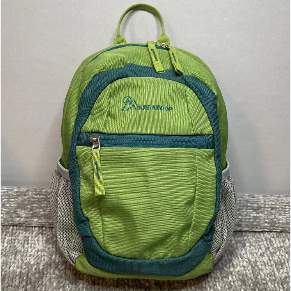 Mountaintop Kids Backpack Toddler School Bag Daypack Hiking Travel -Green & Teal